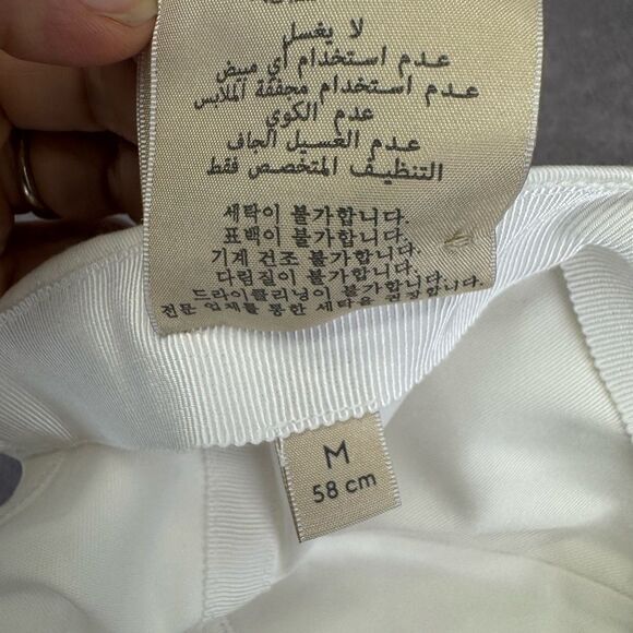 Gucci Venice Cotton Embroidered Script Logo Baseball Cap Hat Medium - Picture 13 of 14